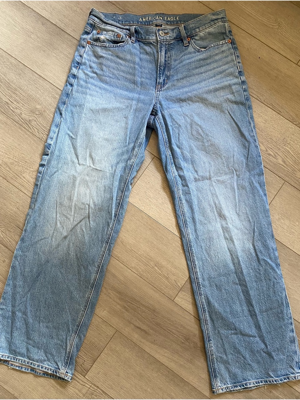 American Eagle AE Strigid Baggy Straight Jeans 8 Long